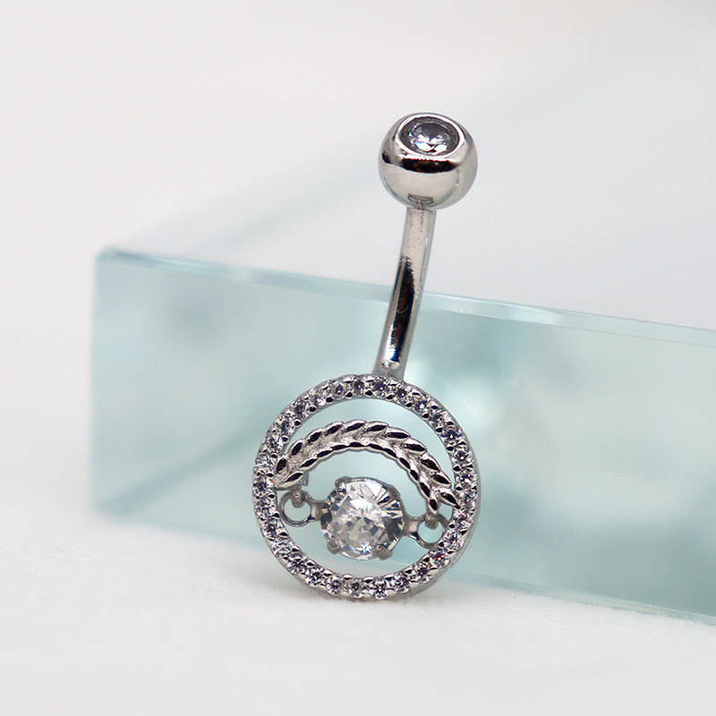 Body Jewelry Good Quality - Piercing Göbek Deliği Gümüş 925 Ayar