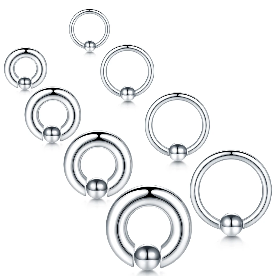 Body Jewelry Ear Gauges - 1 adet paslanmaz çelik büyük ölçer