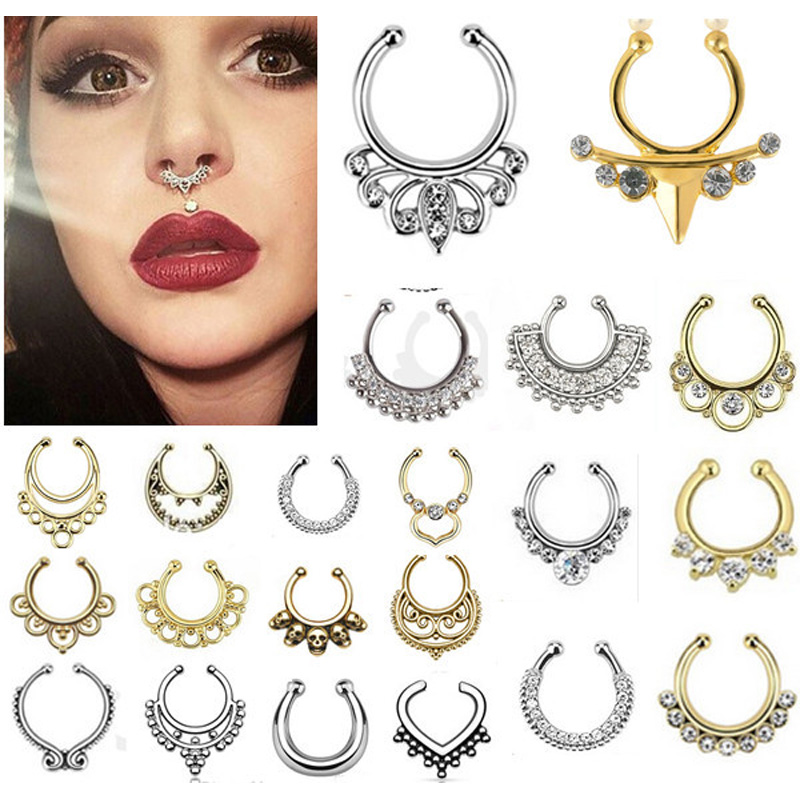 Body Jewelry Indian - Hint kristal burun halkası kadınlar için