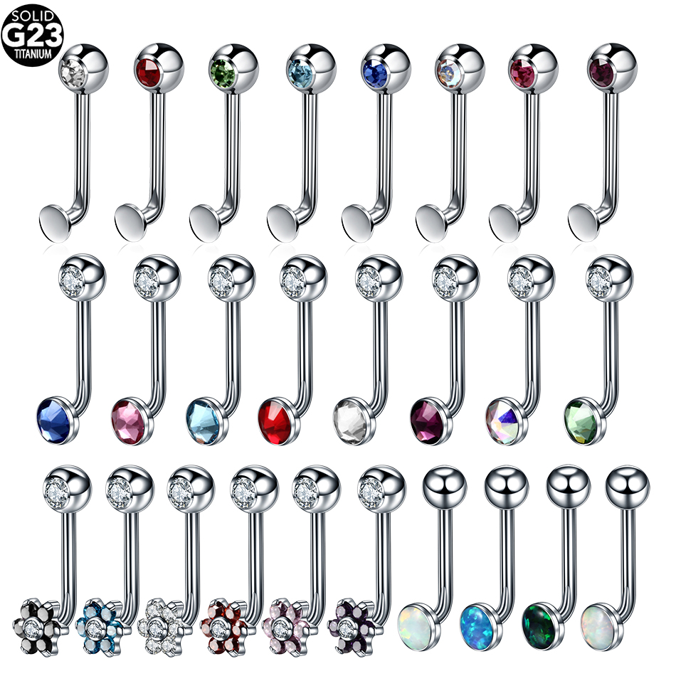 Body Jewelry Vch - 1 adet titanyum Christina dikey kapüşonlu