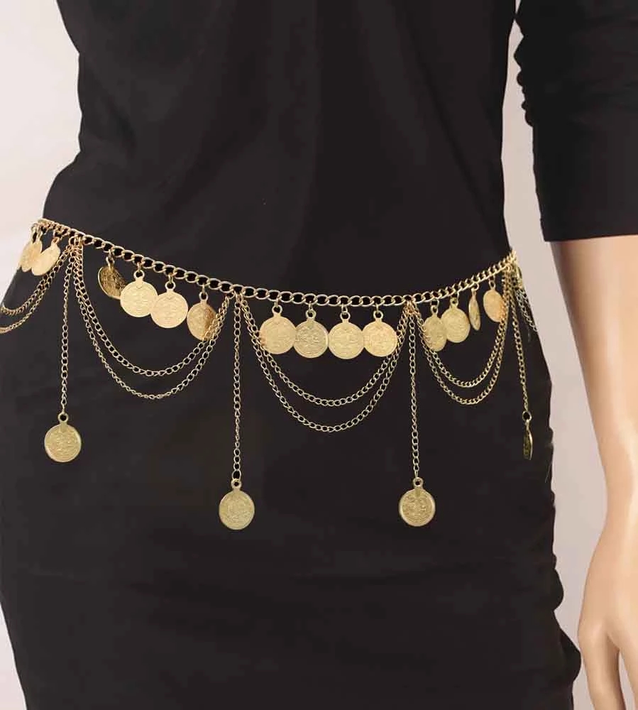 Body Jewelry Indian - Çingene kabile Vintage altın renk Metal