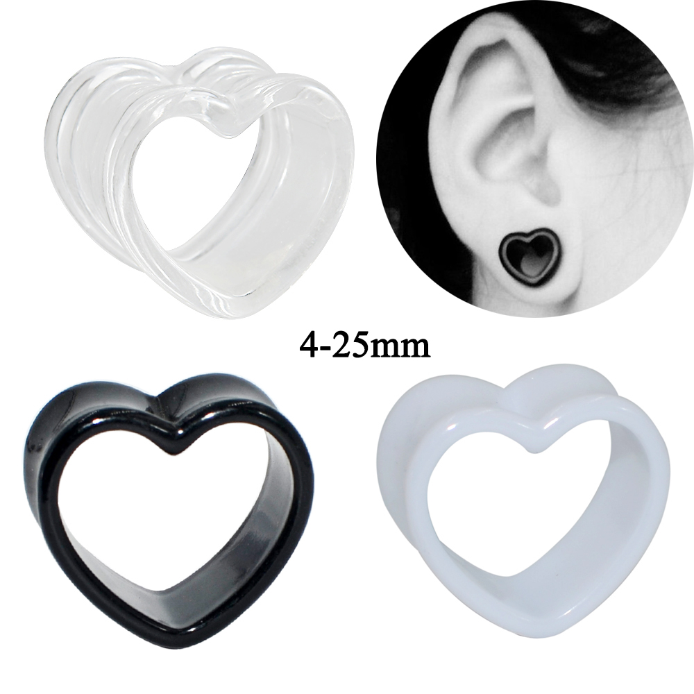Akrilik Aşk Siyah Beyaz Kalp ş - Body Jewelry Ear Gauges incelemesi ve fiyatı