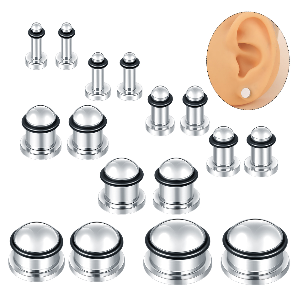 1 çift Paslanmaz Çelik Kulak T - Body Jewelry Ear Gauges incelemesi ve fiyatı