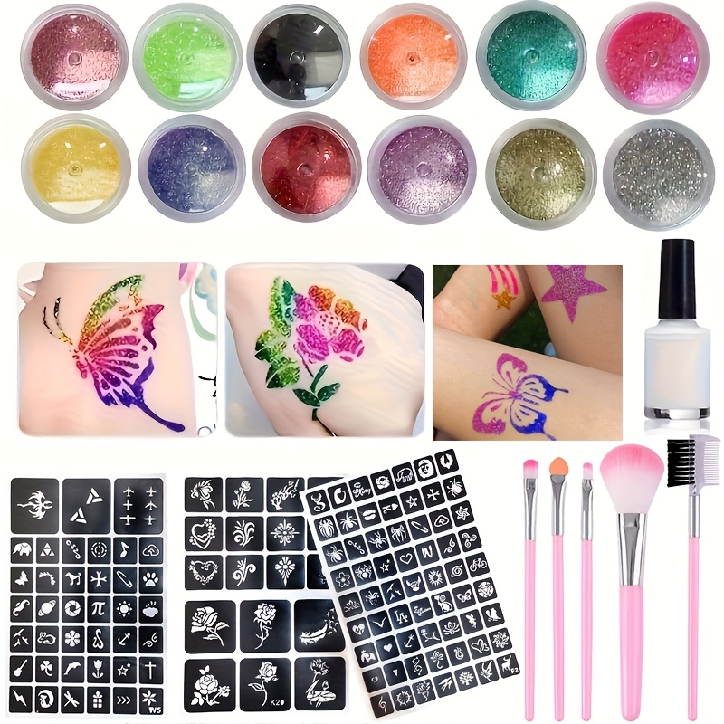 DIY Flaş Dövme 12 Renk Glitter - Body Jewelry Glue incelemesi ve fiyatı