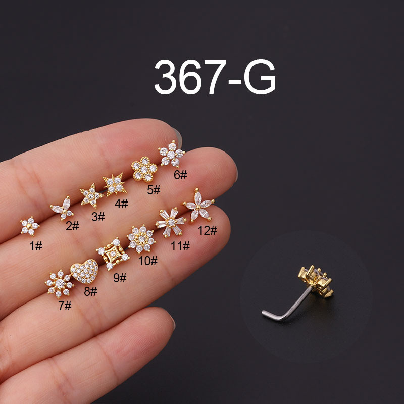 1 adet L şekilli burun çıtçıt  - Body Jewelry Indian incelemesi ve fiyatı