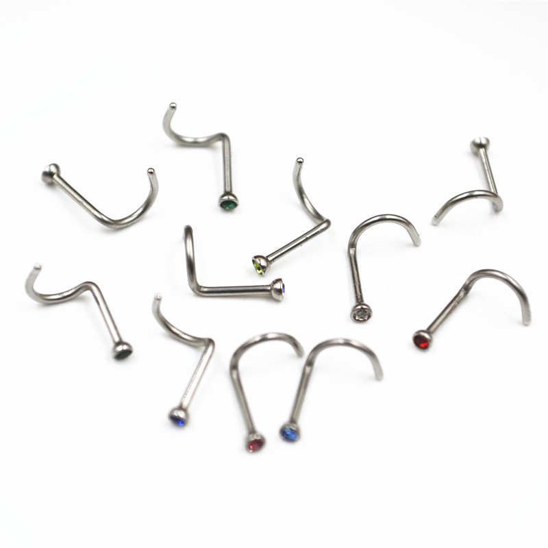 50 adet 20Gx7x2mm Taşlar Burun - Body Jewelry Good Quality incelemesi ve fiyatı