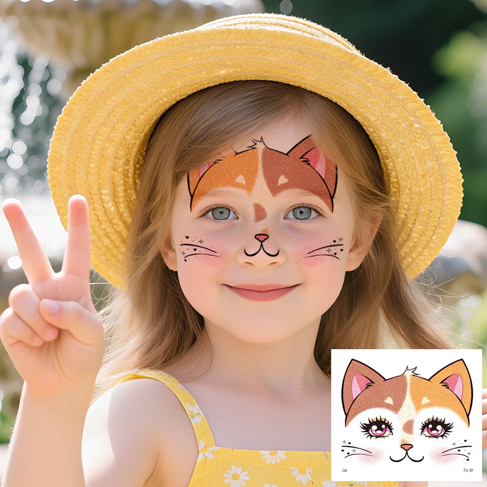 10 sayfa Glitter Hayvan Yüz Dö - Body Jewelry Glue incelemesi ve fiyatı