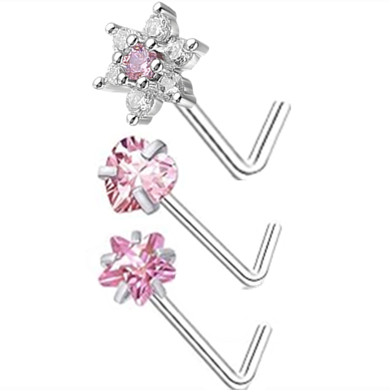 3 adet paslanmaz çelik çiçek b - Body Jewelry Indian incelemesi ve fiyatı