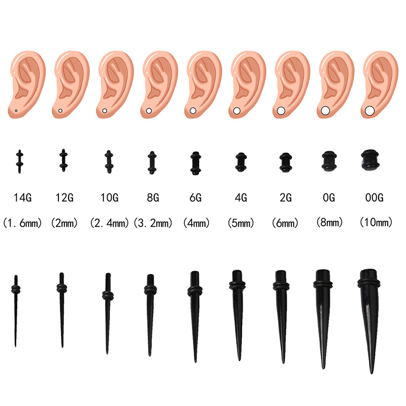 50 adet Akrilik Spike Kulak Gö - Body Jewelry Ear Gauges incelemesi ve fiyatı